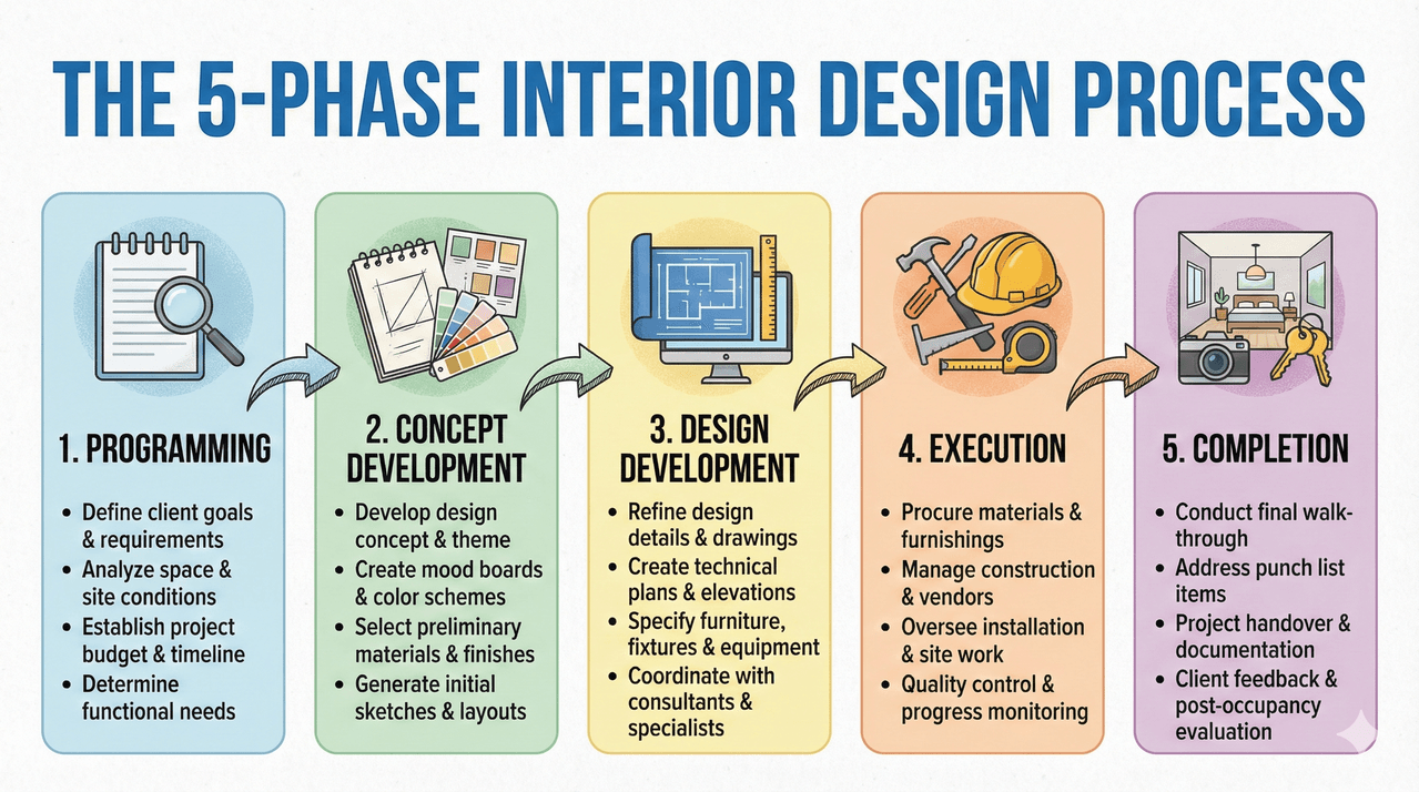 The Complete Interior Design Process Flow Chart